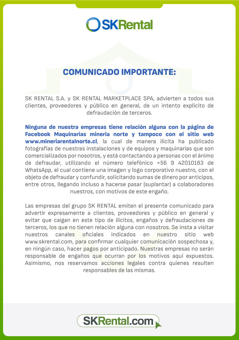 Comunicado SKRental